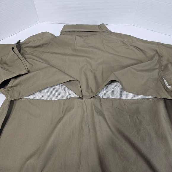 COLUMBIA Sportswear Button Down Shooting Shirt Men's XXL Brown Cotton Fishing - Picture 9 of 11